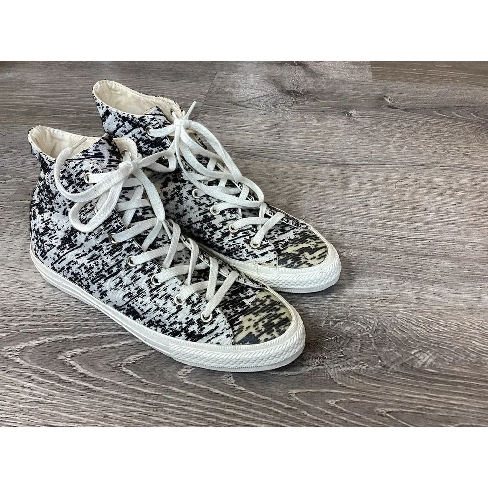 Converse All Star Gemma OX Womens Size 8 Shoes Black White High Sneakers 553448C